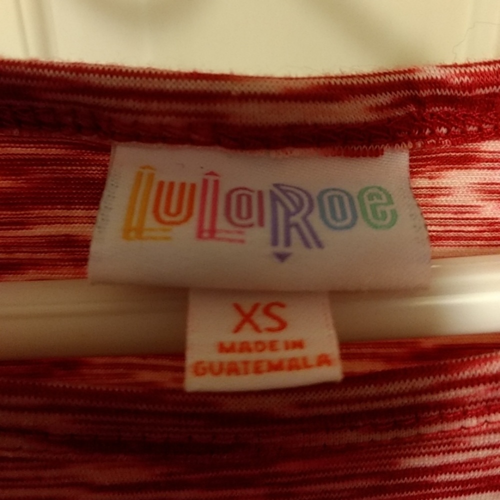 Lularoe Carly  red and white marled xs - Picture 3 of 3